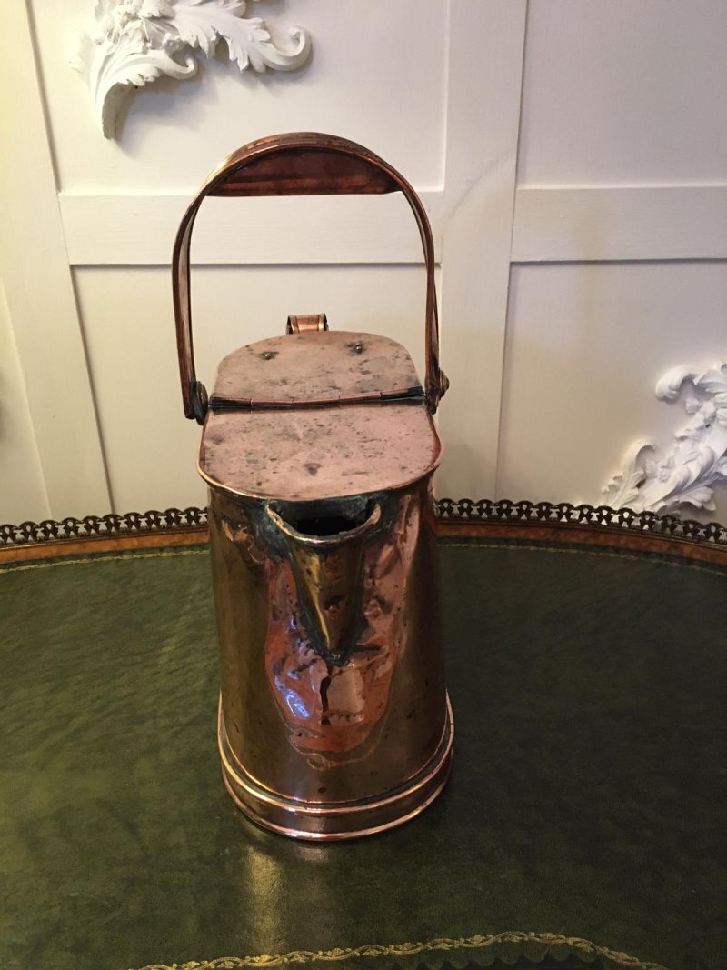 Quality Antique Victorian Copper Watering Can - Image 9